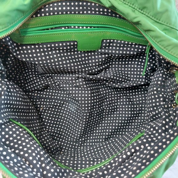 Kate Spade Green Nylon and Patent Leather Shoulder Bag - Picture 5 of 12